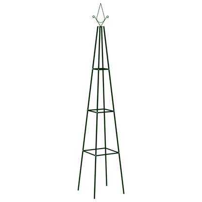 Suportes p/ plantas trepadeiras 2 pcs 35x35x195 cm ferro verde
