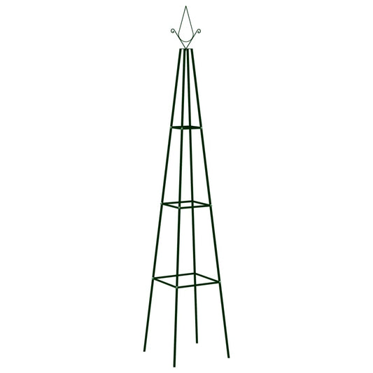 Suportes p/ plantas trepadeiras 2 pcs 35x35x195 cm ferro verde