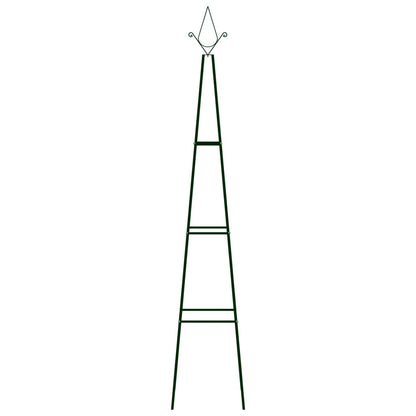 Suportes p/ plantas trepadeiras 2 pcs 35x35x195 cm ferro verde