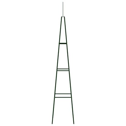 Suportes p/ plantas trepadeiras 2 pcs 35x35x195 cm ferro verde