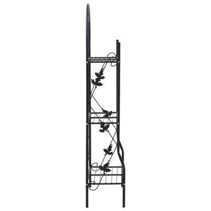 Suporte para plantas com 3 prateleiras 52x28x128 cm ferro preto