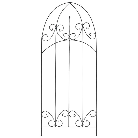 Suportes plantas trepadeiras 3 pcs 40x100 cm ferro preto