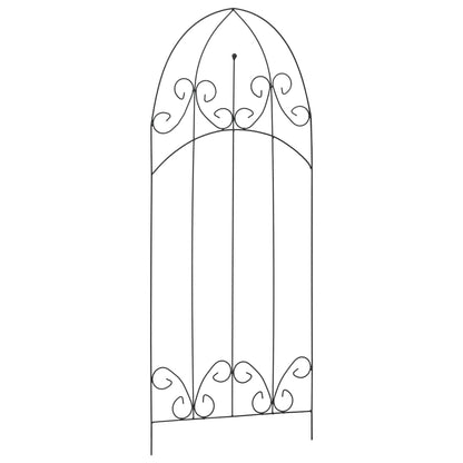 Suportes plantas trepadeiras 3 pcs 40x100 cm ferro preto