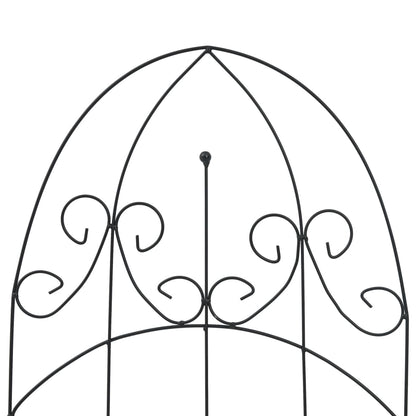 Suportes plantas trepadeiras 3 pcs 40x100 cm ferro preto
