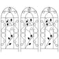 Suportes plantas trepadeiras 3 pcs 40x100 cm ferro preto