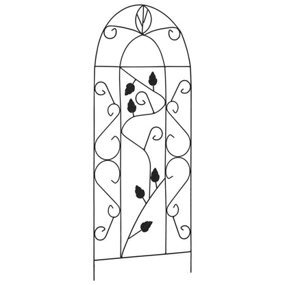 Suportes plantas trepadeiras 3 pcs 40x100 cm ferro preto