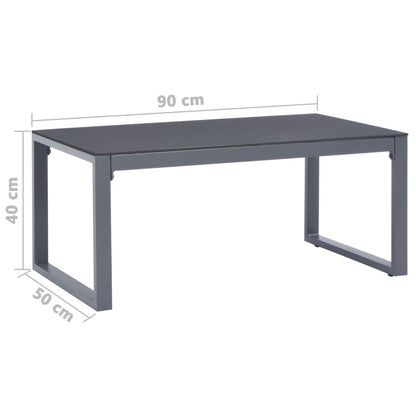 Mesa de centro 90x50x40 cm alumínio