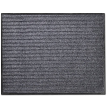 Tapetes de porta PVC 2 pcs 90x60 cm cinzento
