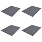 Tapetes de porta PVC 4 pcs 90x60 cm cinzento