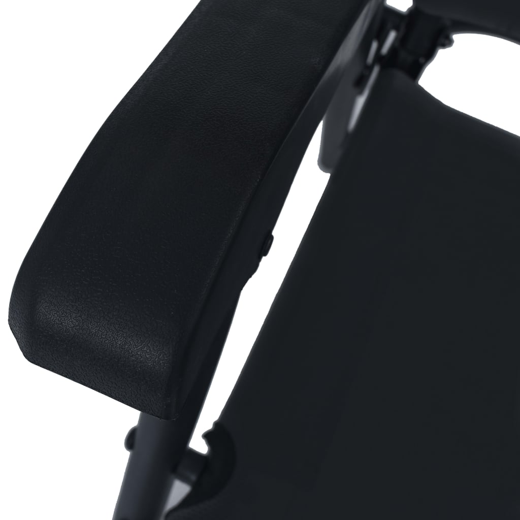 Cadeiras de jardim dobráveis 2 pcs textilene preto