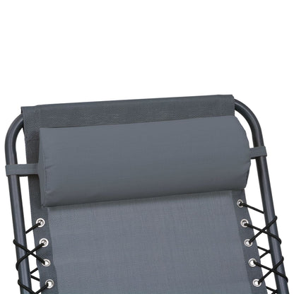 Encosto cabeça cadeira de pátio 40x7,5x15 cm textilene cinza