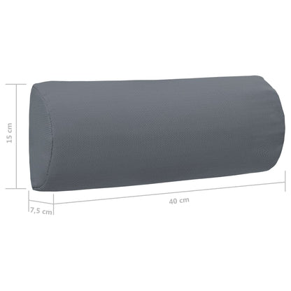 Encosto cabeça cadeira de pátio 40x7,5x15 cm textilene cinza