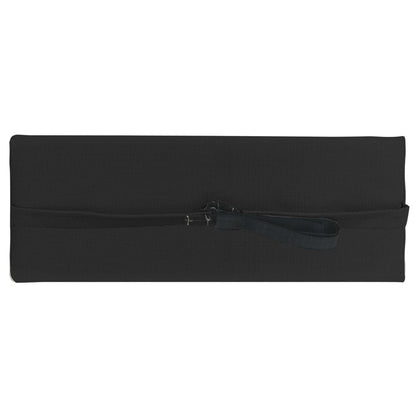 Encosto cabeça cadeira de pátio 40x7,5x15 cm textilene preto