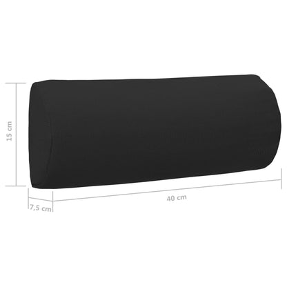 Encosto cabeça cadeira de pátio 40x7,5x15 cm textilene preto
