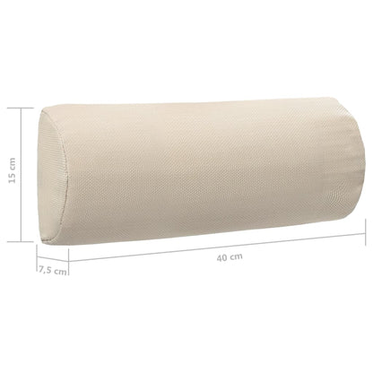 Encosto cabeça cadeira de pátio 40x7,5x15 cm textilene creme
