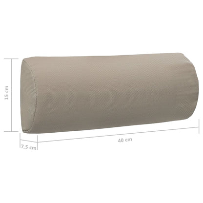 Encosto cabeça cadeira 40x7,5x15 cm textilene cinza-acastanhado