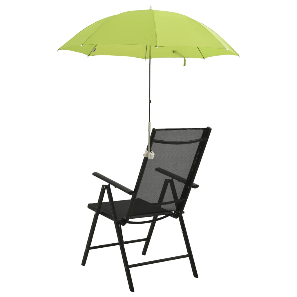Guarda-sóis para cadeira de campismo 2 pcs 105 cm verde