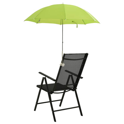 Guarda-sóis para cadeira de campismo 2 pcs 105 cm verde