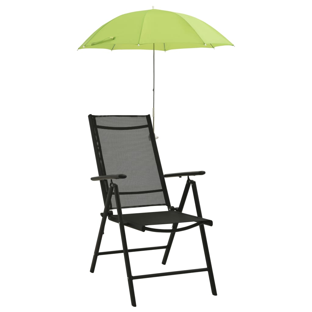 Guarda-sóis para cadeira de campismo 2 pcs 105 cm verde