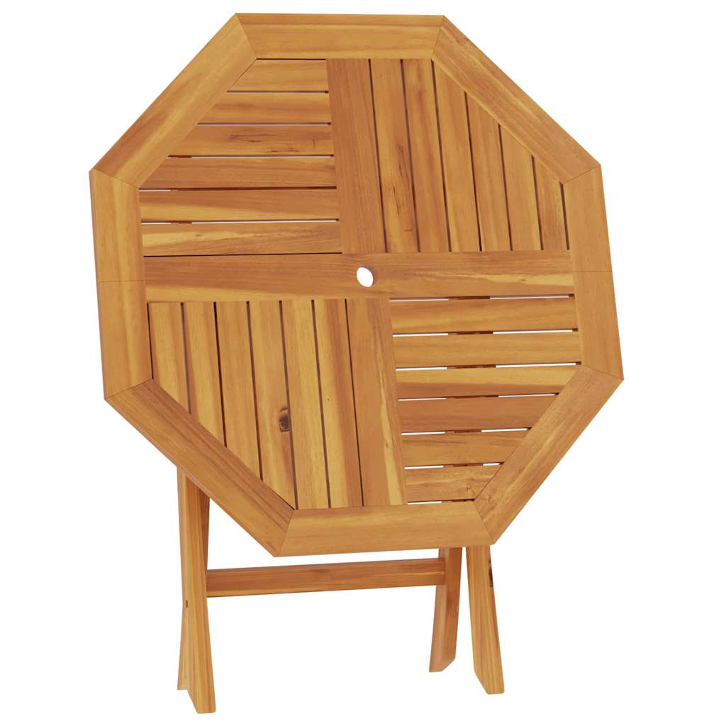 Mesa de jardim dobrável 85x85x76 cm madeira teca maciça