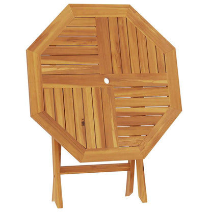 Mesa de jardim dobrável 85x85x76 cm madeira teca maciça