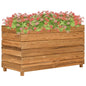 Vaso/floreira 100x40x55 cm madeira de teca reciclada e aço