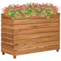 Vaso/floreira 100x40x72 cm madeira de teca reciclada e aço