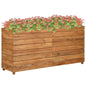 Vaso/floreira 150x40x72 cm madeira de teca reciclada e aço