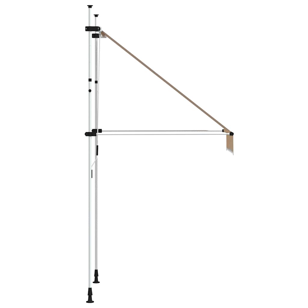 Toldo retrátil manual 100 cm riscas laranja e branco