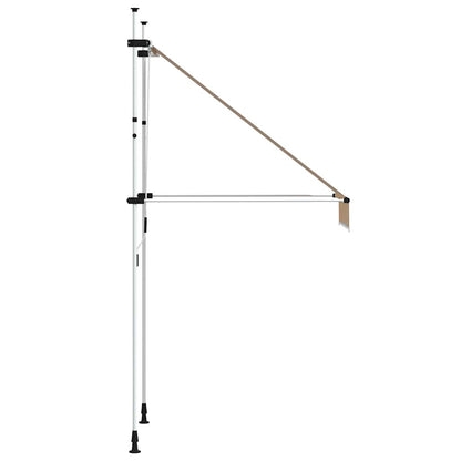 Toldo retrátil manual 100 cm riscas laranja e branco