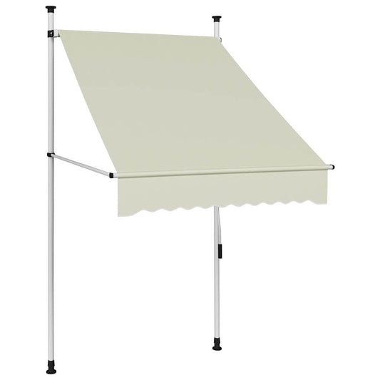 Toldo retrátil manual 100 cm creme