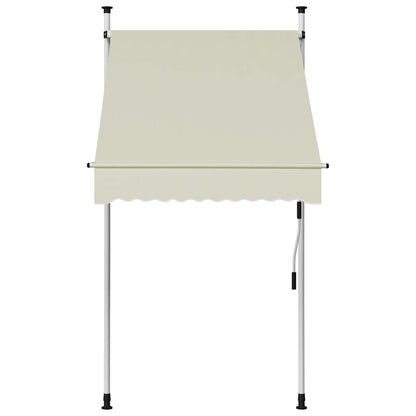 Toldo retrátil manual 100 cm creme
