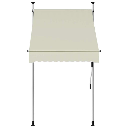 Toldo retrátil manual 100 cm creme