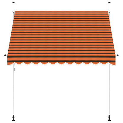 Toldo retrátil manual 250 cm laranja e castanho
