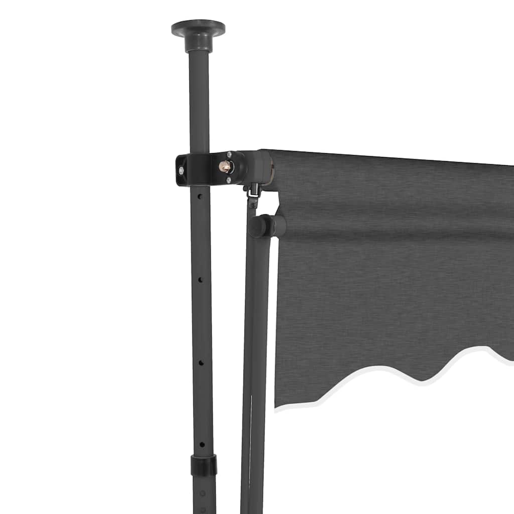 Toldo retrátil manual com LED 100 cm antracite