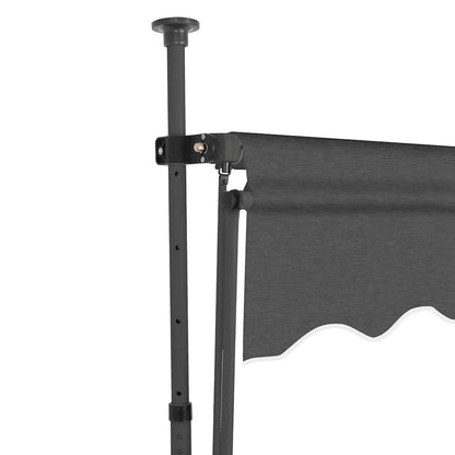 Toldo retrátil manual com LED 100 cm antracite