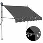 Toldo retrátil manual com LED 150 cm antracite