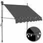 Toldo retrátil manual com LED 200 cm antracite
