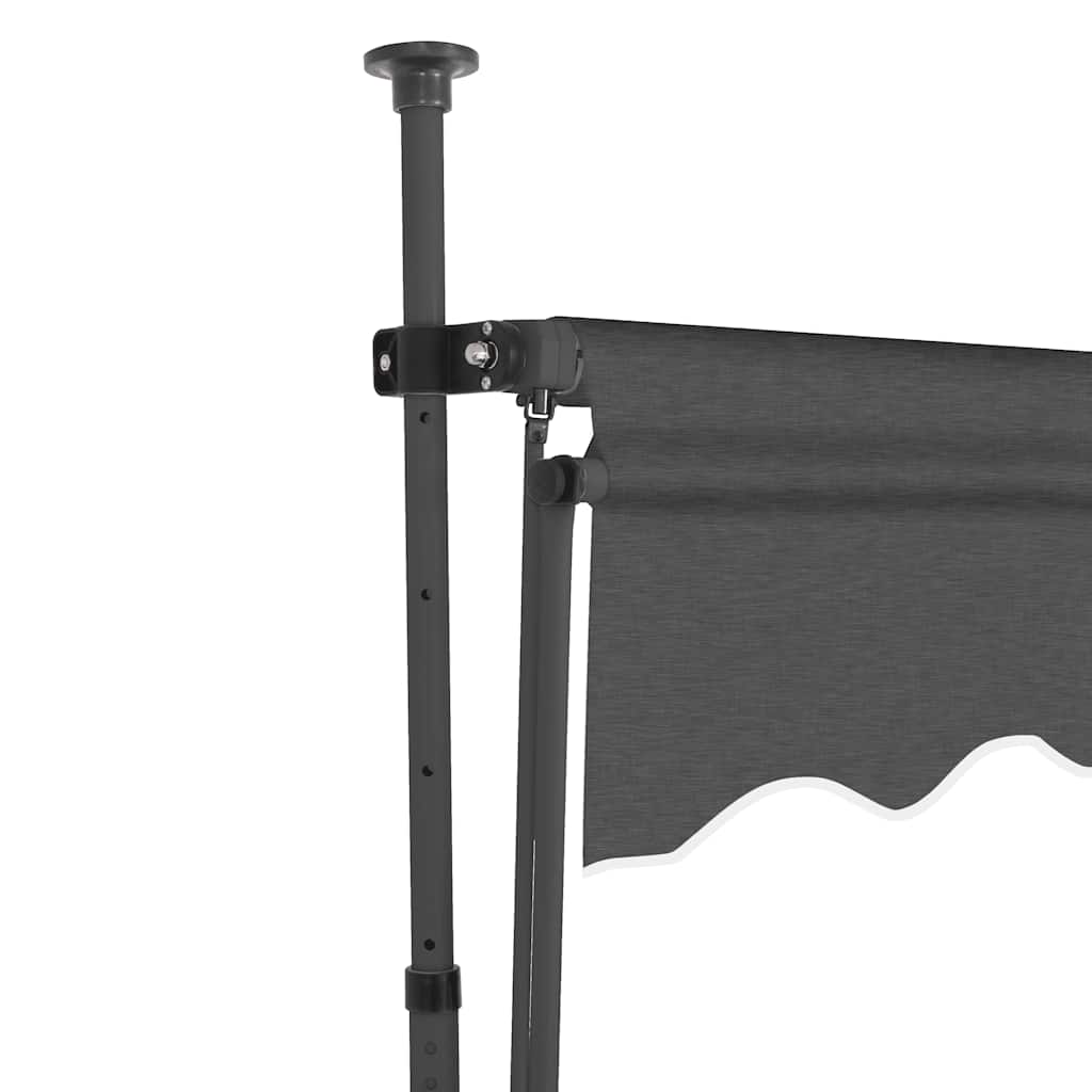 Toldo retrátil manual com LED 200 cm antracite
