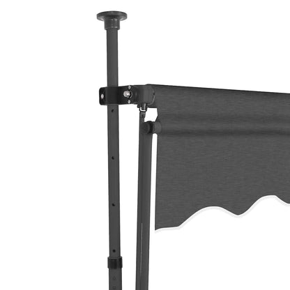 Toldo retrátil manual com LED 200 cm antracite