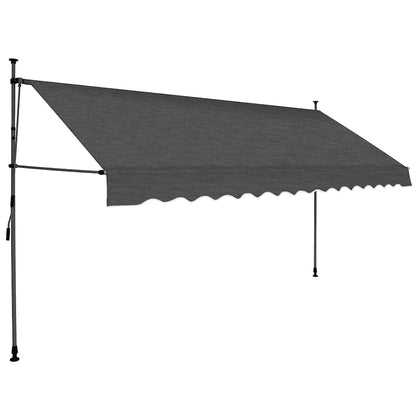 Toldo retrátil manual com LED 400 cm antracite