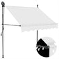 Toldo retrátil manual com LED 200 cm creme
