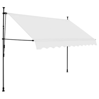 Toldo retrátil manual com LED 300 cm creme