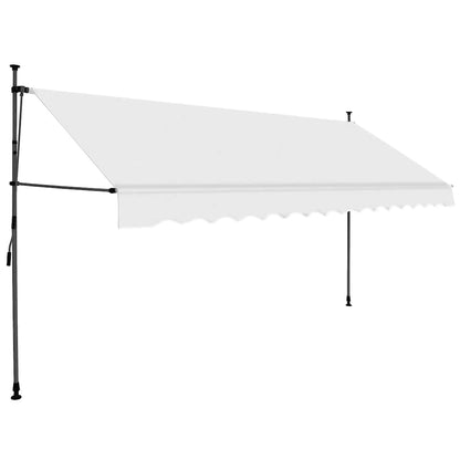 Toldo retrátil manual com LED 350 cm creme