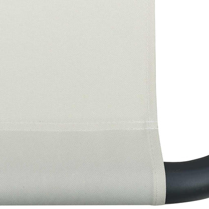 Espreguiçadeira com toldo e almofadas branco nata