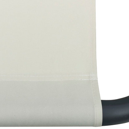 Espreguiçadeira com toldo e almofada branco nata