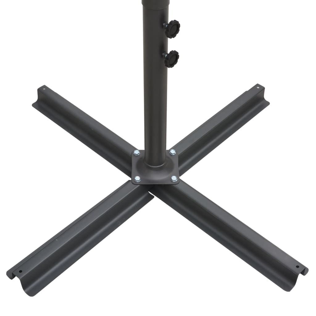 Guarda-sol duplo com mastro de aço 250x250 cm antracite