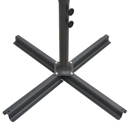 Guarda-sol duplo com mastro de aço 250x250 cm antracite
