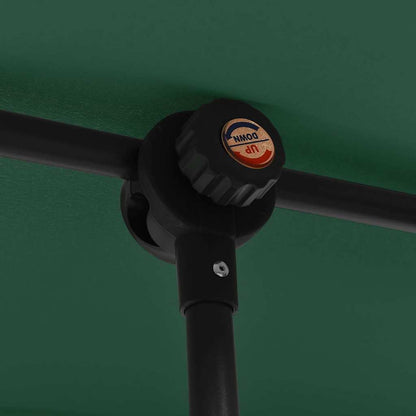 Guarda-sol de jardim com poste de alumínio 2x1,5 m verde