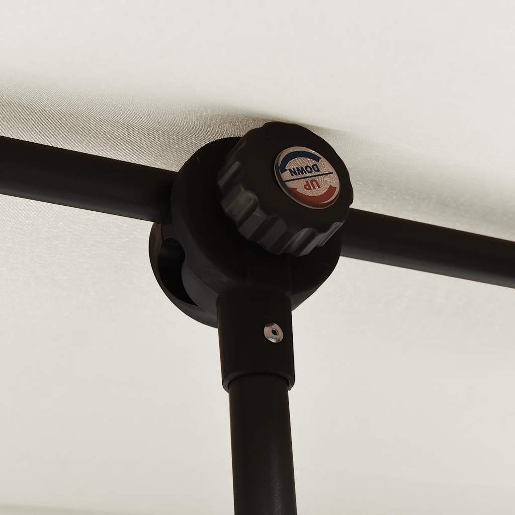 Guarda-sol de jardim c/ poste de alumínio 2x1,5 m branco areia